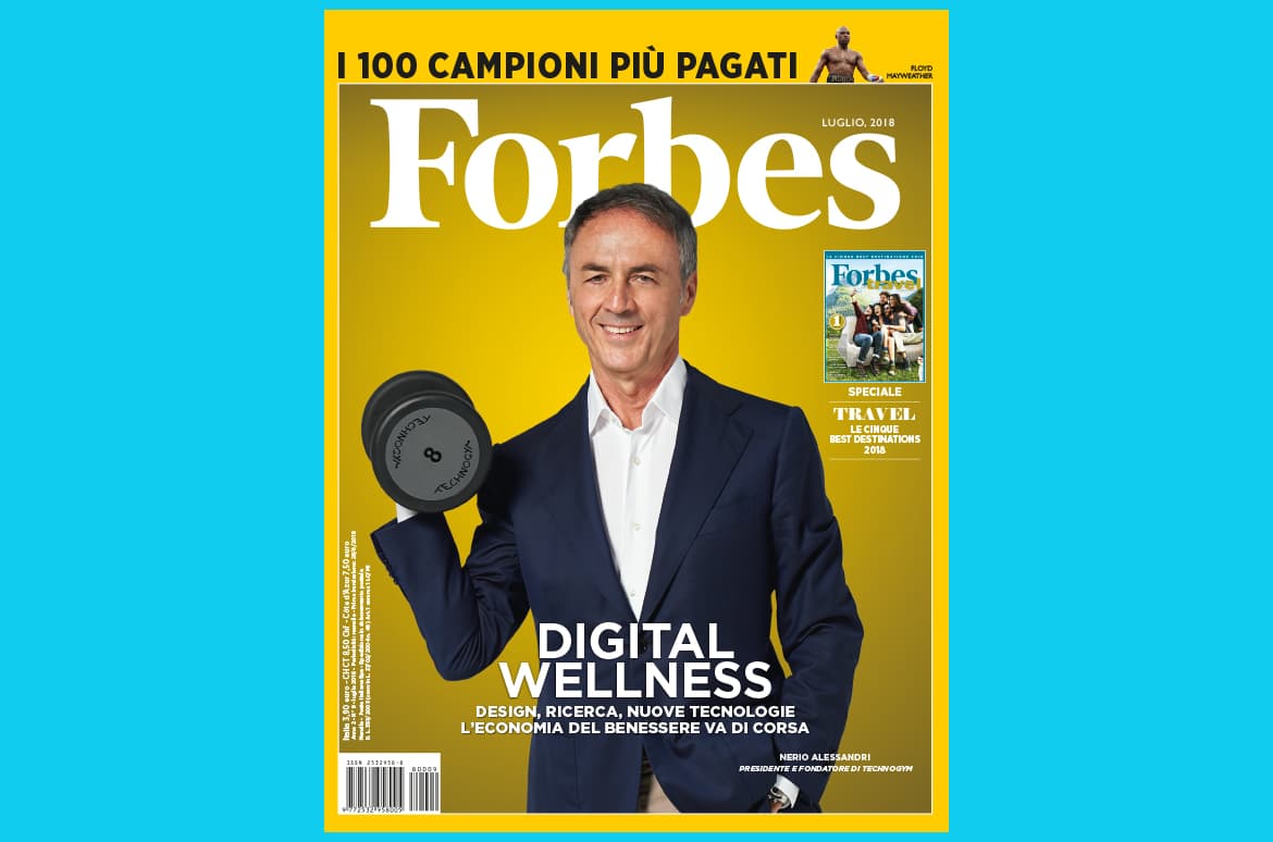 Forbes di luglio è in edicola con il digital wellness di Technogym