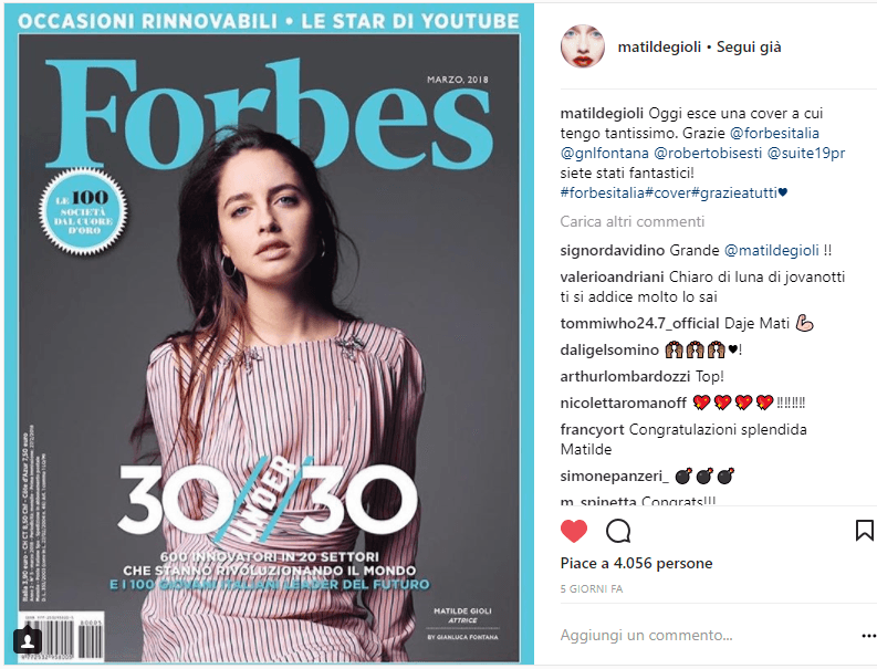 Forbes Under 30, tutti parlano dei 100 italiani