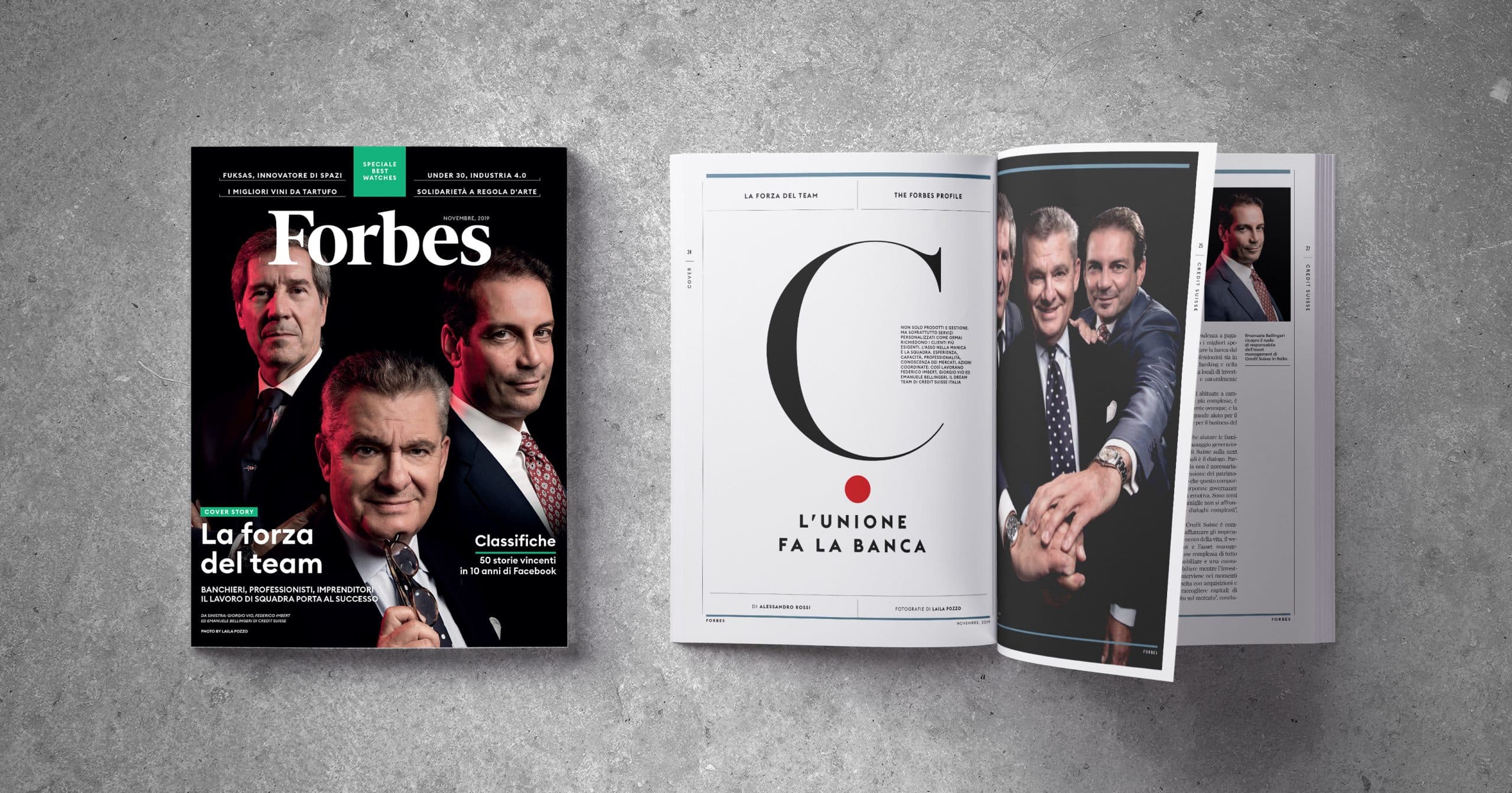 "La forza del team" sul nuovo numero di Forbes in edicola