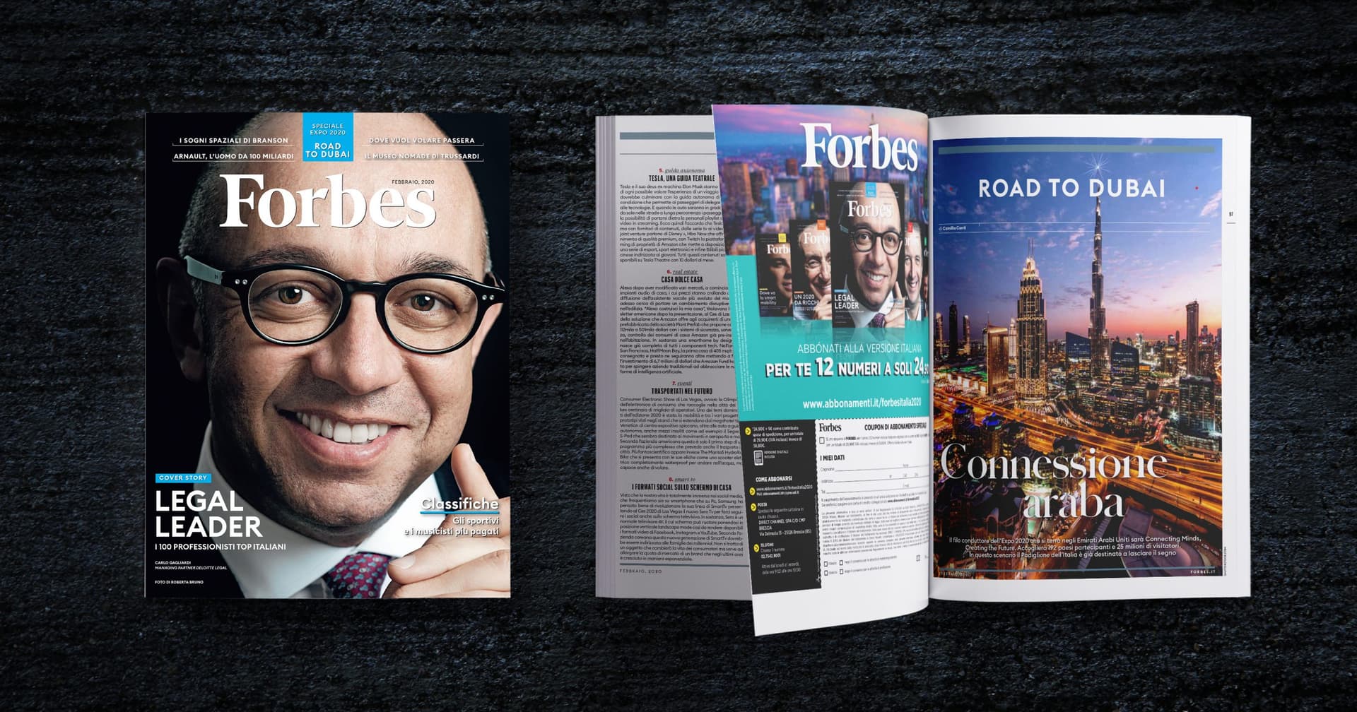 Forbes di febbraio in edicola con i migliori professionisti italiani. All’interno lo speciale Expo Dubai 2020
