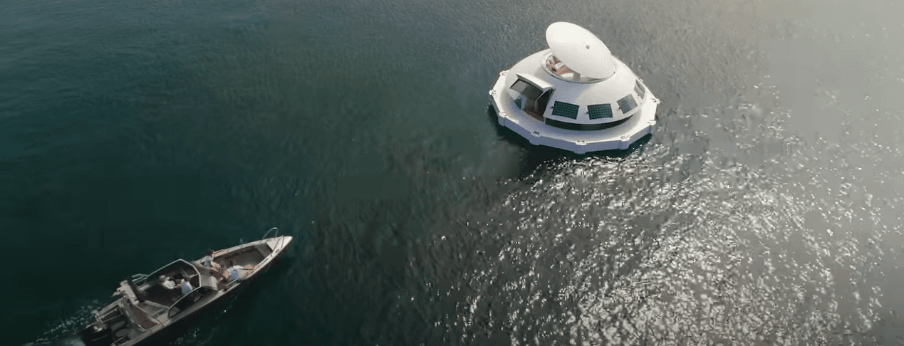 Come è fatta l'eco-suite galleggiante ispirata a James Bond