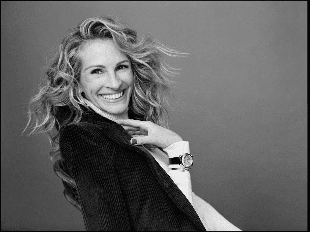 Chopard celebra l'iconico orologio Happy Sport con il sorriso di Julia Roberts