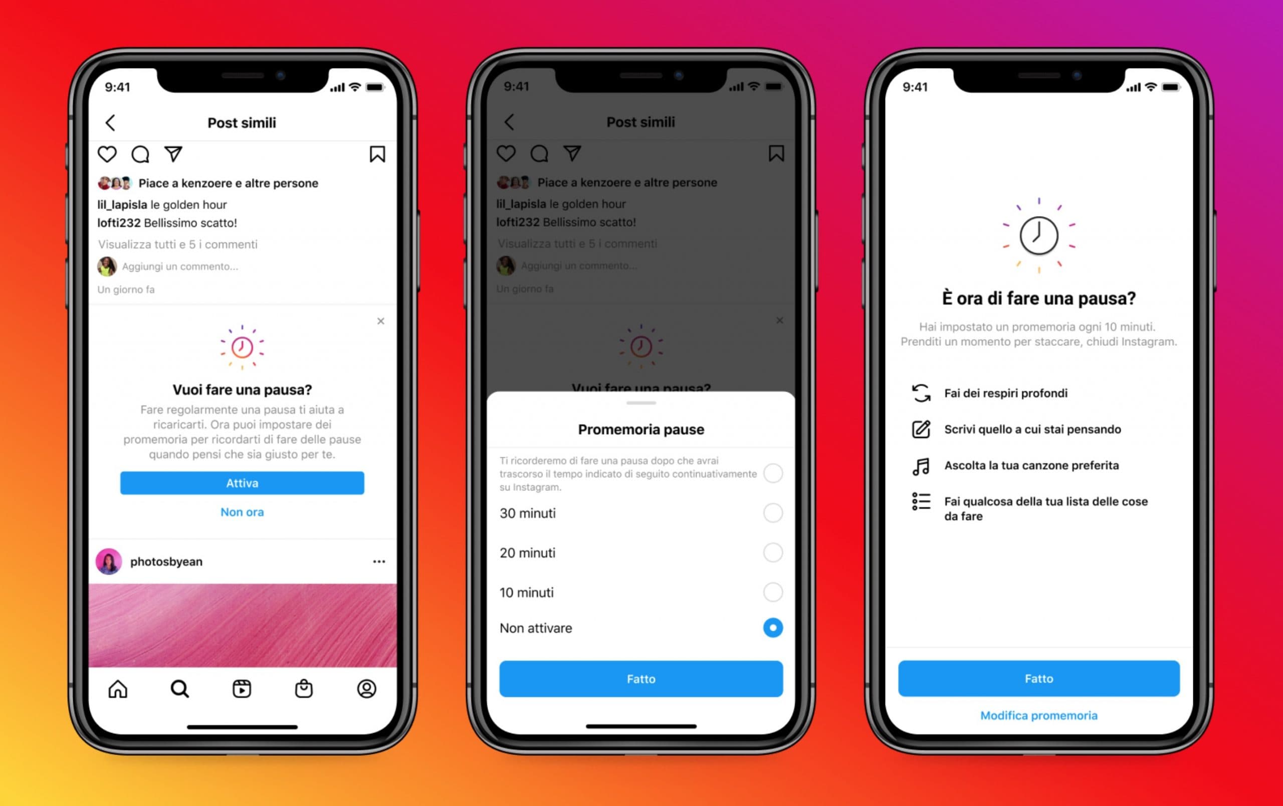 La nuova funzione di Instagram consente di prendersi una pausa dall'app