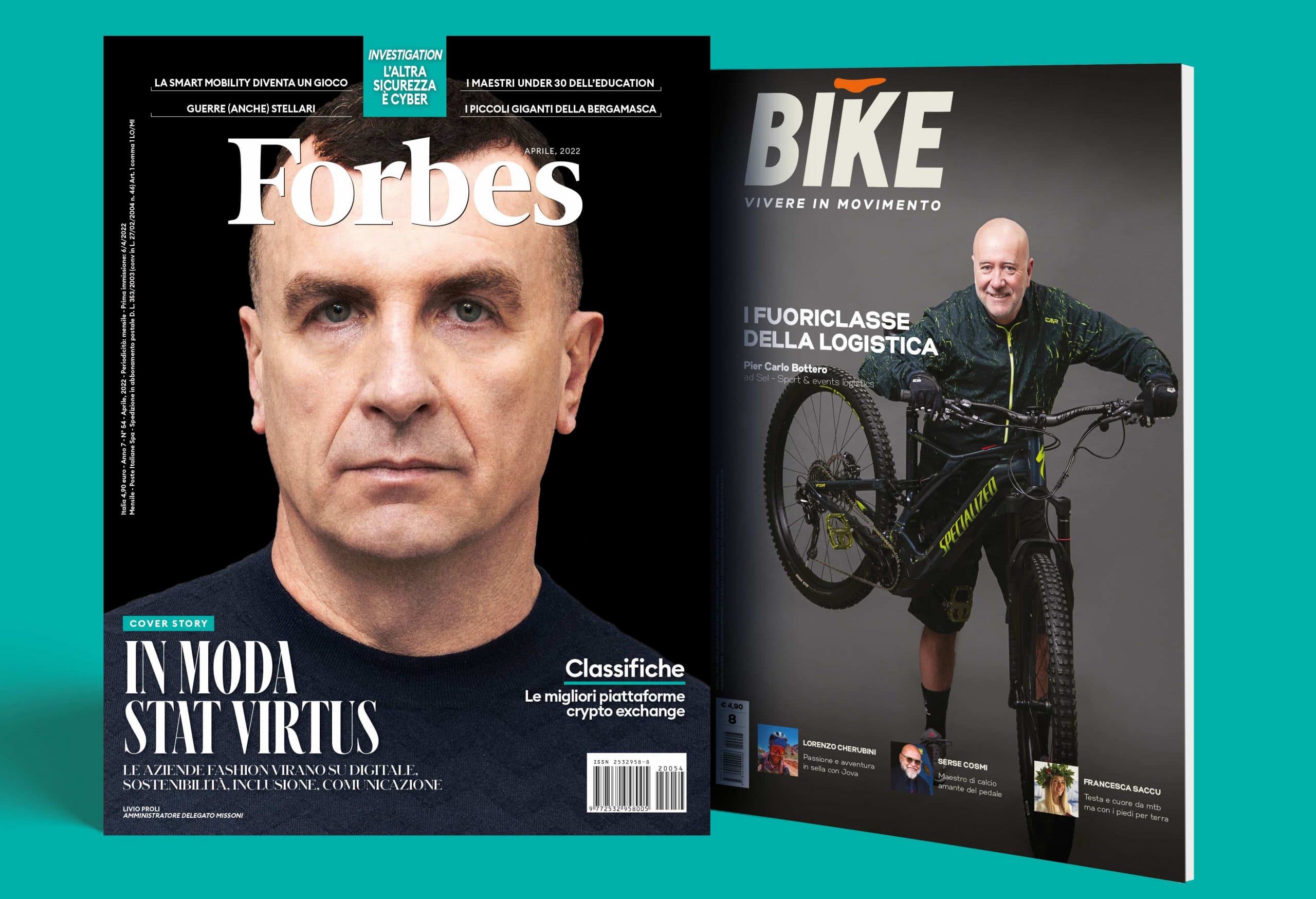 Forbes di aprile in edicola con la moda virtuosa. Questo mese in allegato Bike