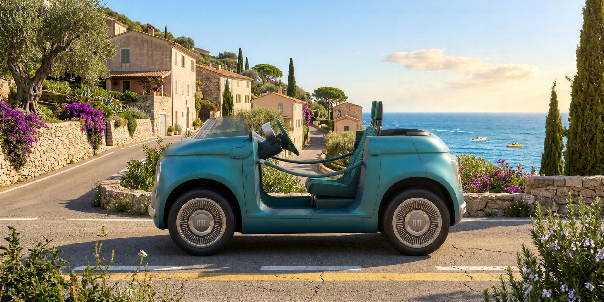 Giugiaro ed Elkann trasformano la Fiat Topolino: due esercizi di stile agli antipodi
