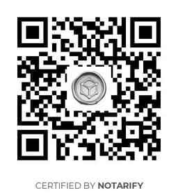 QR Code certificazione Notarify