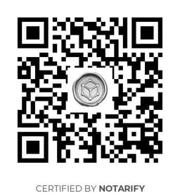 QR Code certificazione Notarify