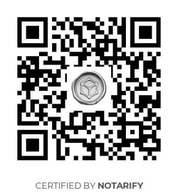 QR Code certificazione Notarify