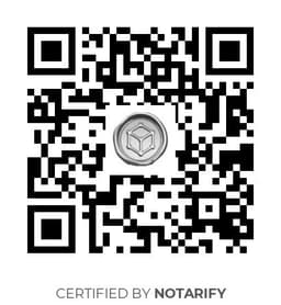 QR Code certificazione Notarify