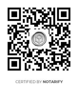 QR Code certificazione Notarify