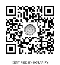 QR Code certificazione Notarify