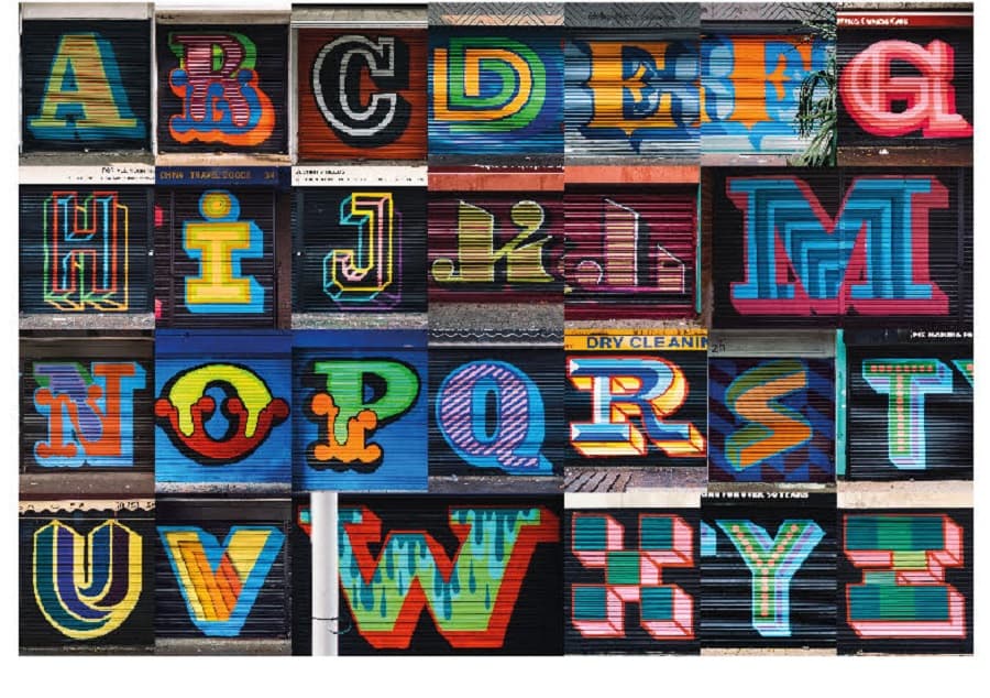 Con OurTypes, Ben Eine porta l'alfabeto per le strade di Londra