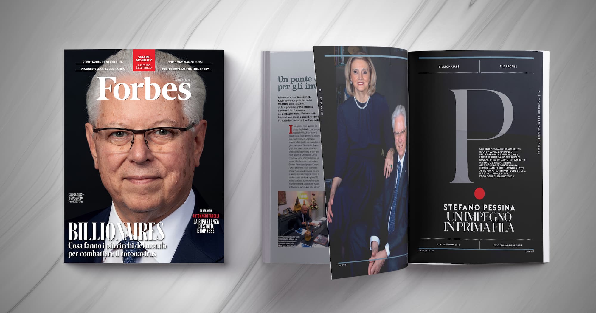 Stefano Pessina protagonista del numero di Forbes dedicato ai Billionaire, da oggi in edicola