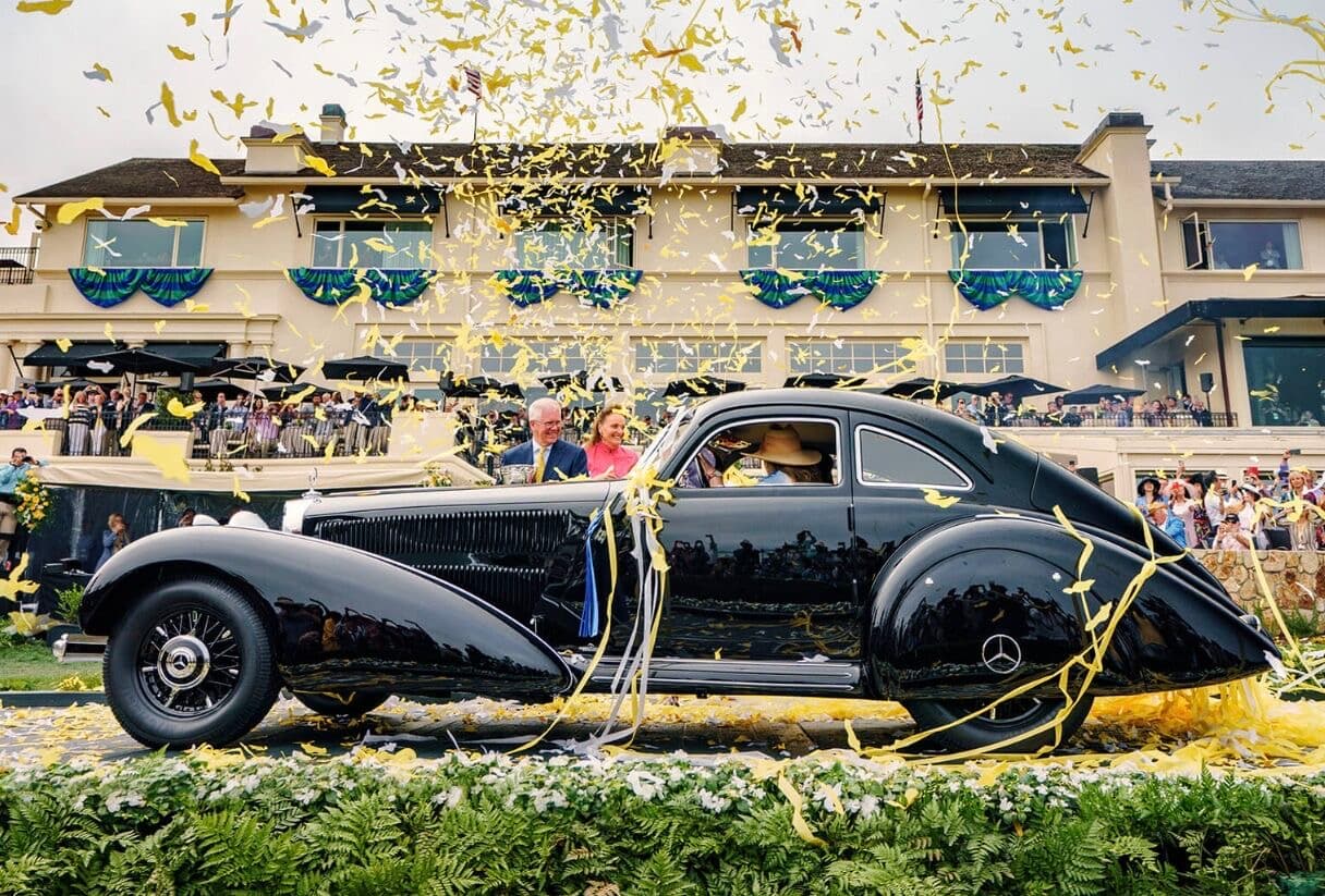 Una Mercedes del '38 è regina d'eleganza a Pebble Beach. Battuti due modelli Made in Italy