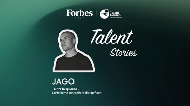 Oltre lo sguardo, l'arte come contenitore di significati: Jago protagonista della nuova puntata di Talent Stories