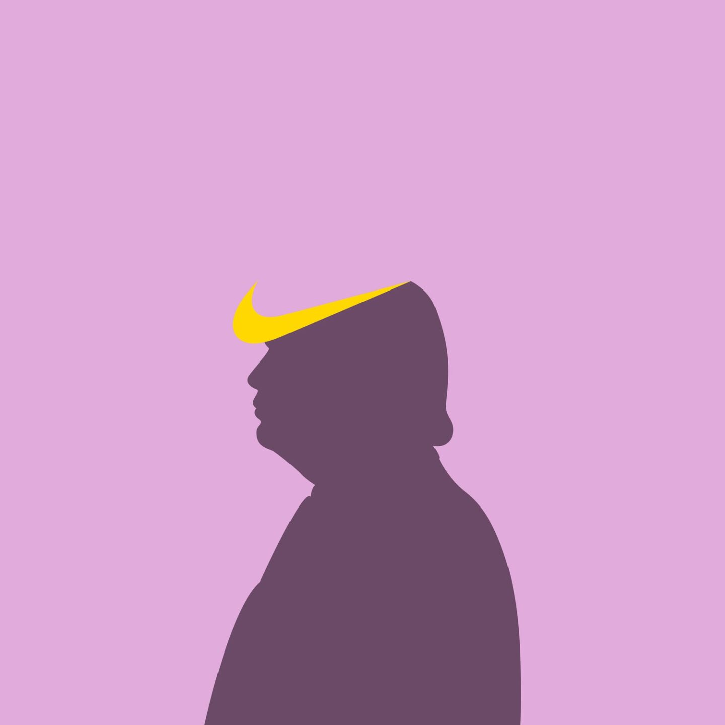 Trump con simbolo Nike