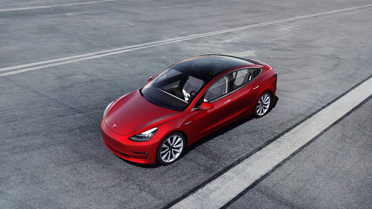 la model 3 su strada