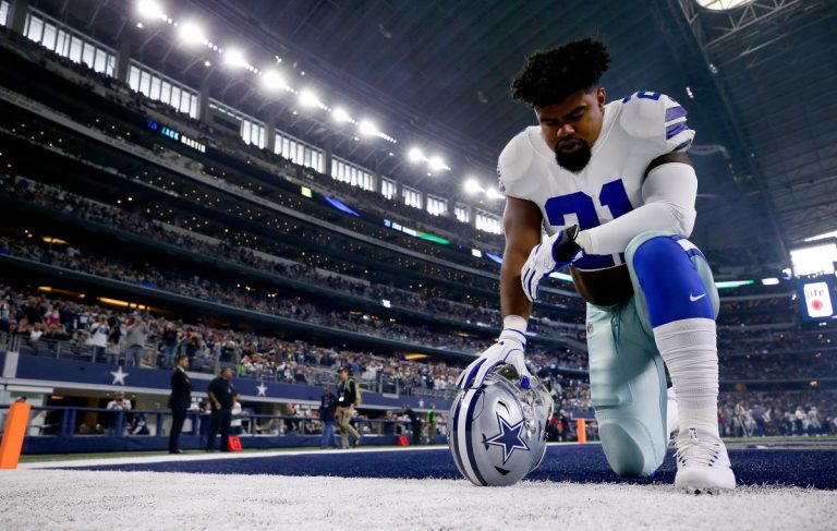 Ezekiel Elliott dei Dallas Cowboys, il team sportivo di maggior valore al mondo.