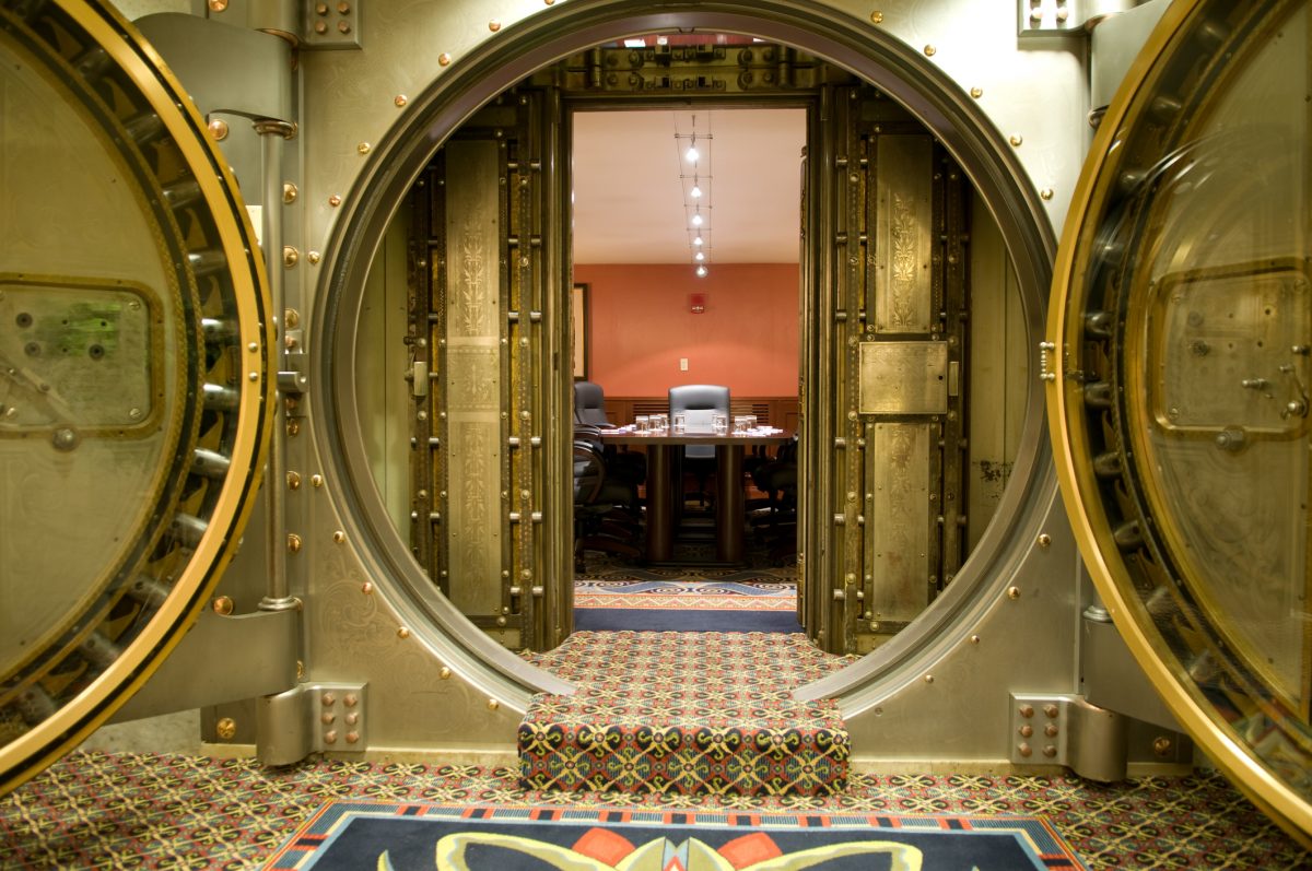 il caveau di una banca