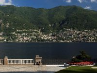 lago di como, panorama, fiori