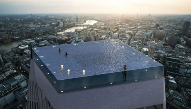 infinity pool: a Londra la piscina a sfioro più belle del mondo