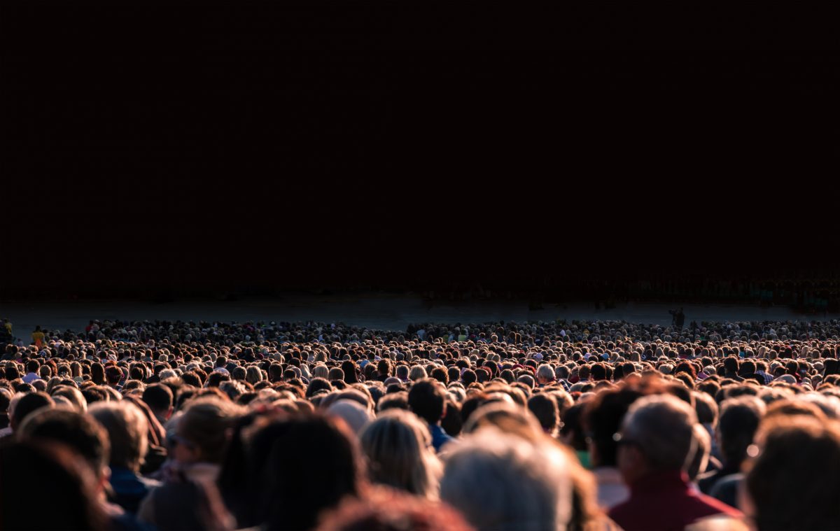 folla a un concerto