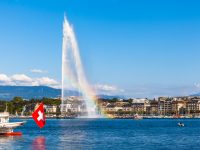 la fontana nel lago di Ginevra