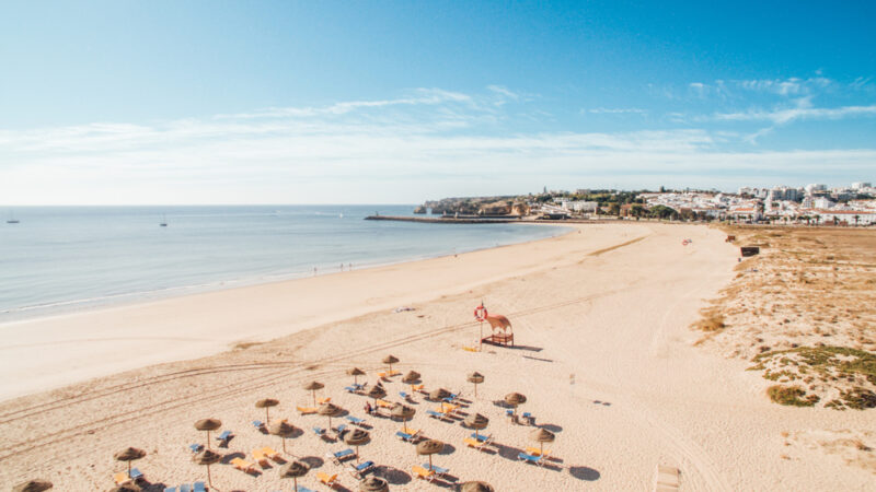 Spiaggi di Meia Praia - Lagos in Algarve, Portogallo