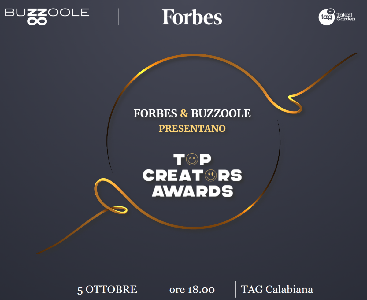 Buzzoole e Forbes presentano i Top Creators Awards