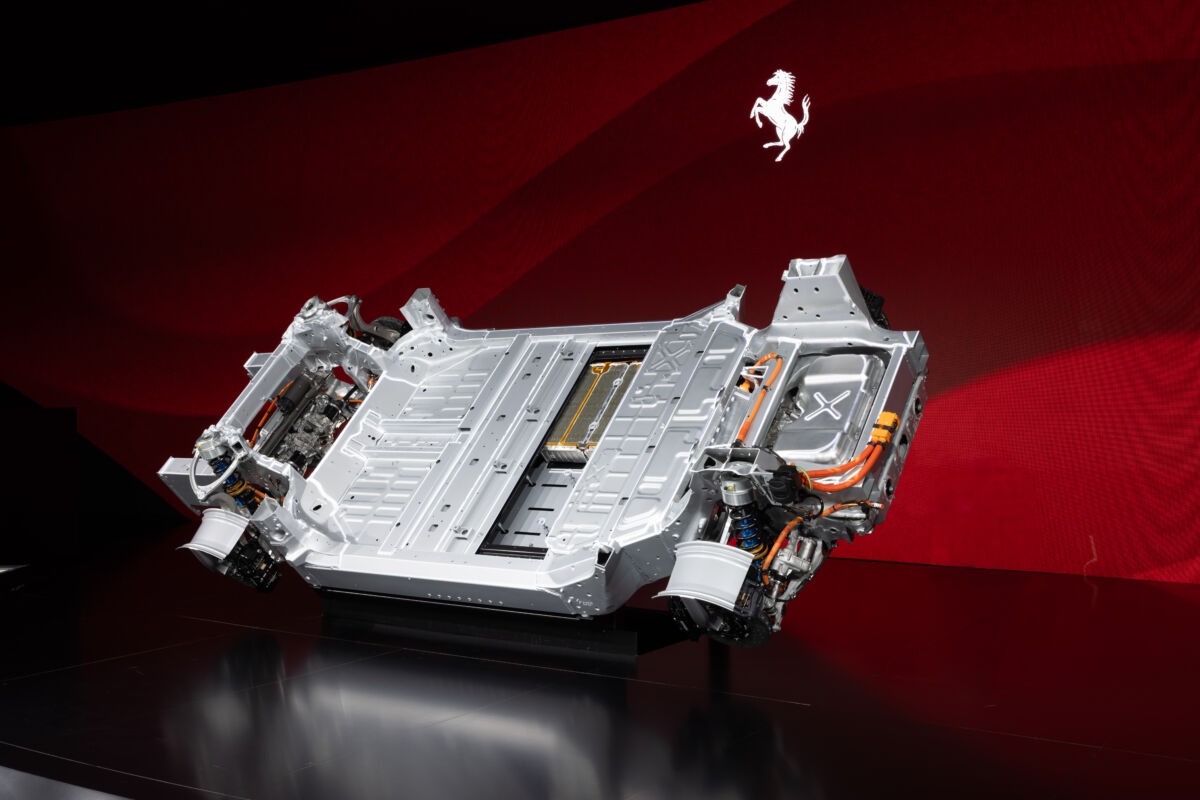 Il telaio della Ferrari Elettrica