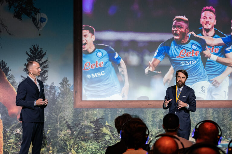 Mirko Spinelli, Regional VP Italy di Salesforce con Tommaso Bianchini General Manager di SSC Napoli
