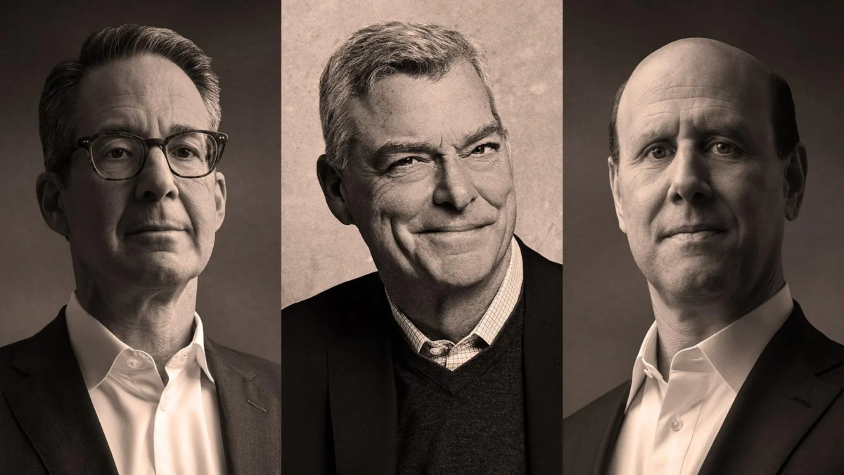 Blue Owl's Doug Ostrover (left), Ares Management's Antony Ressler (middle), and Marc Lipschultz of Blue Owl have watched their net worths shed hundreds of millions of dollars amid AI and credit fears. Aleksandr Karnyukhin for Forbes; Guerin Blask for Forbes